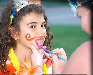 Face painting for campers